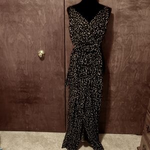 Kaileigh Black and Tan Jumpsuit